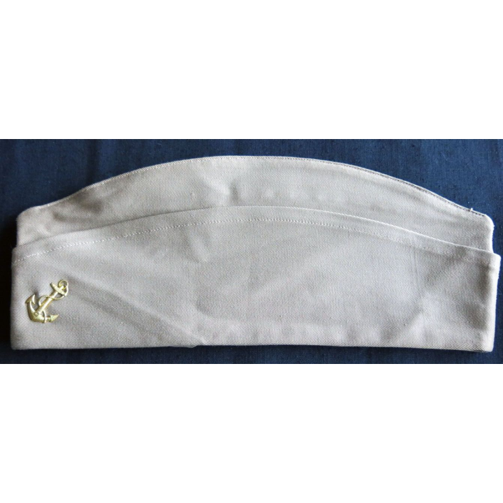 CALOT : calot de l'infanterie coloniale Modèle 1957 toile kaki de taille 56 avec ancre neuf