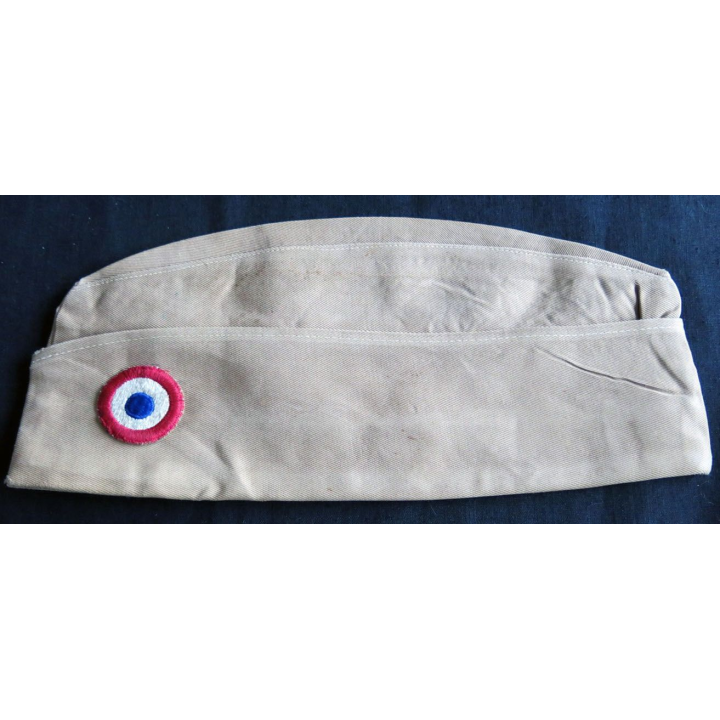 CALOT : calot de la 1° Armée Modèle  US 1944 toile kaki de taille 59 avec cocarde