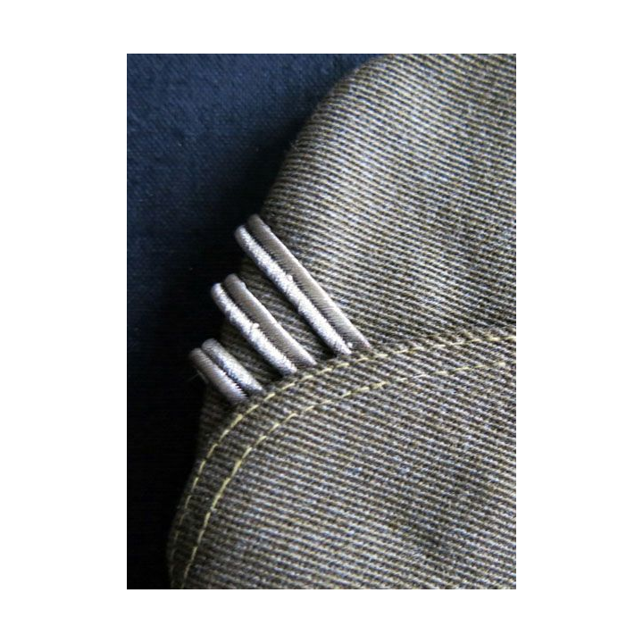 CALOT : calot fantaisie officier Modèle 1941-1945 gabardine kaki de taille 56 galon Capitaine
