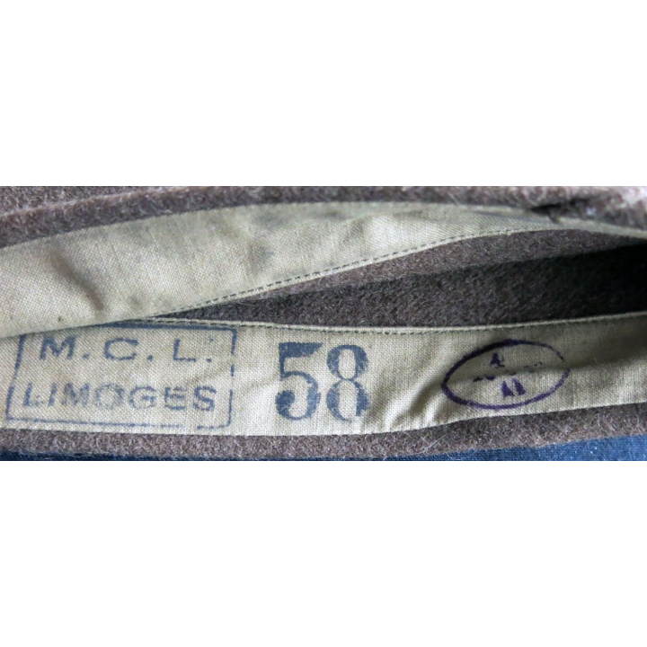 CALOT : calot règlementaire TTA Modèle 1944 feutre kaki de taille 58 neuf