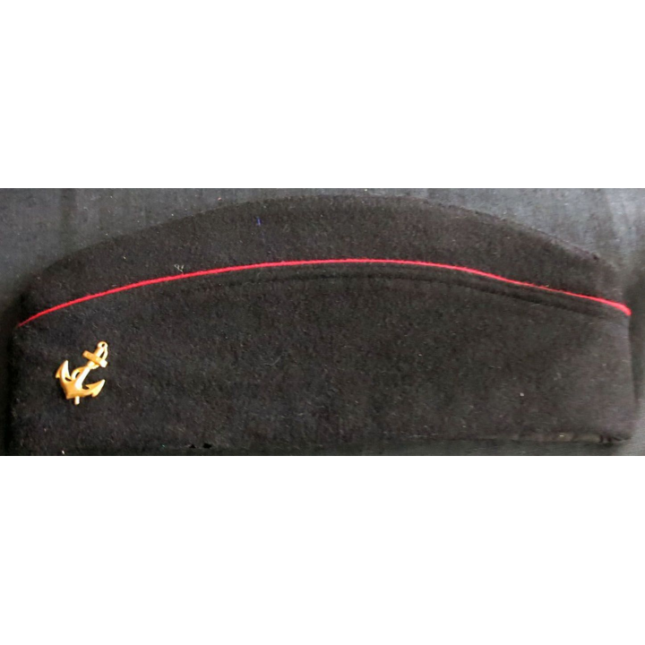 CALOT : calot de l'Artillerie coloniale Modèle 1957 en feutre de taille 55 avec ancre