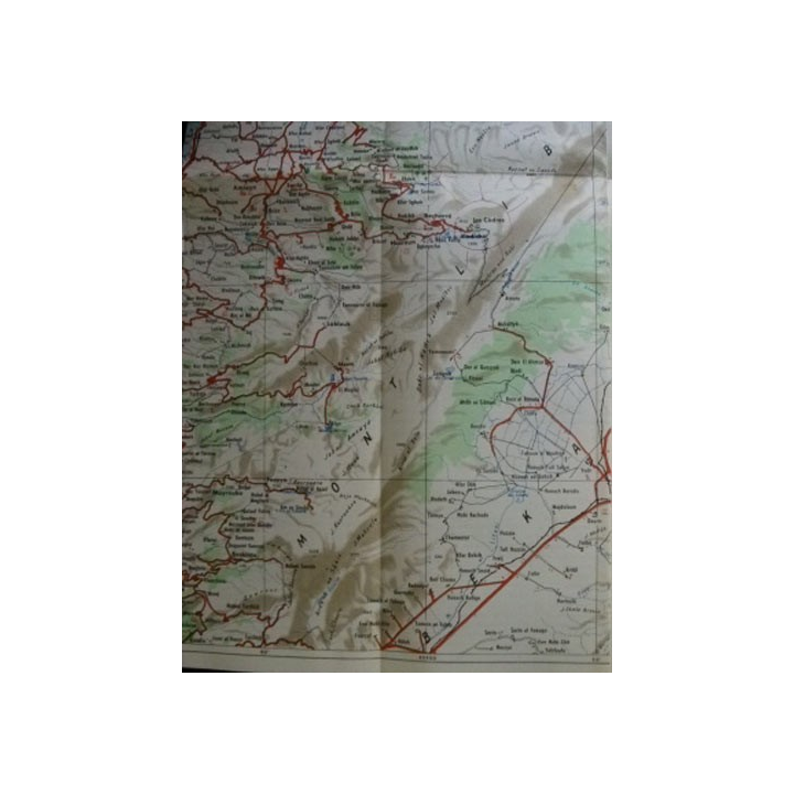 CARTE ROUTIÈRE et touristique SHELL DU LIBAN DES ANNÉES 60