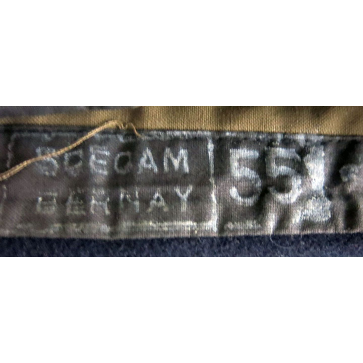 CALOT : calot de l'infanterie coloniale Modèle 1957 feutre de taille 55 petit accroc passepoil
