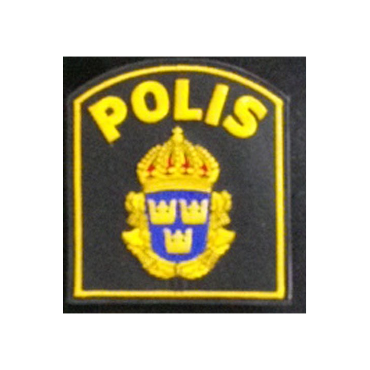 INSIGNE EN TISSU BRODÉ DE LA POLICE SUÉDOISE