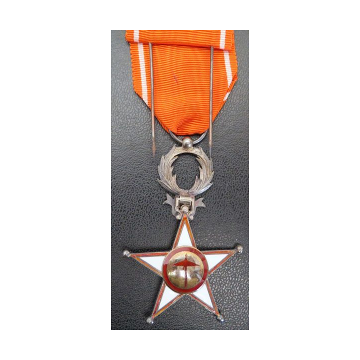 MAROC : Ordre de chevalier du Ouissam Alaouite en argent en émail