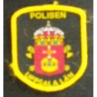 INSIGNE EN TISSU BRODÉ DE LA POLICE SUÉDOISE DE UPPSALALAN