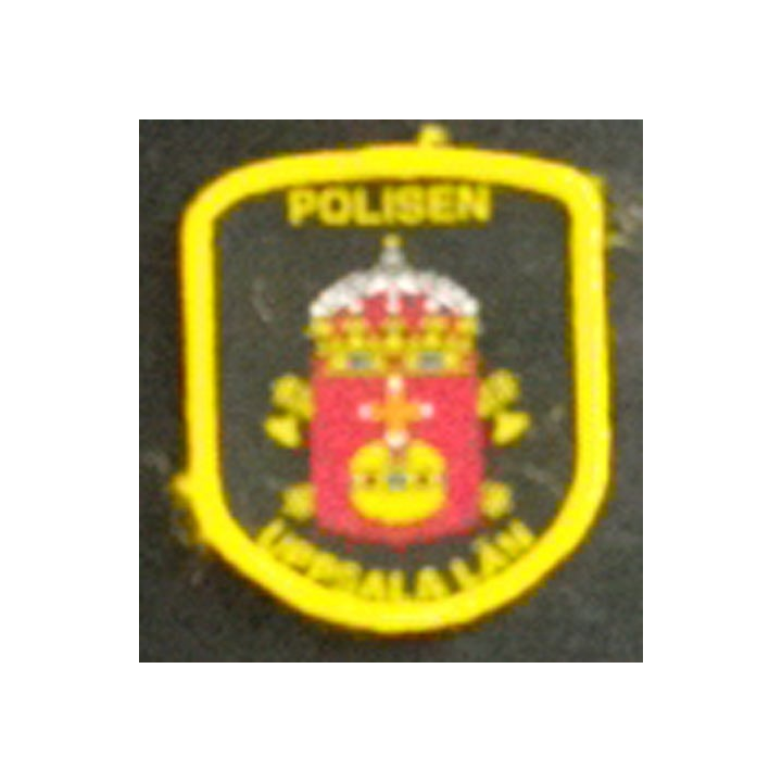 INSIGNE EN TISSU BRODÉ DE LA POLICE SUÉDOISE DE UPPSALALAN