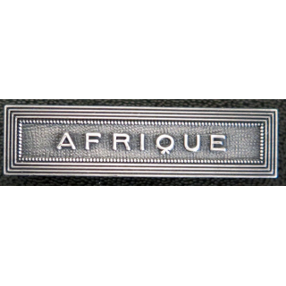 Barrette " AFRIQUE " en métal argenté
