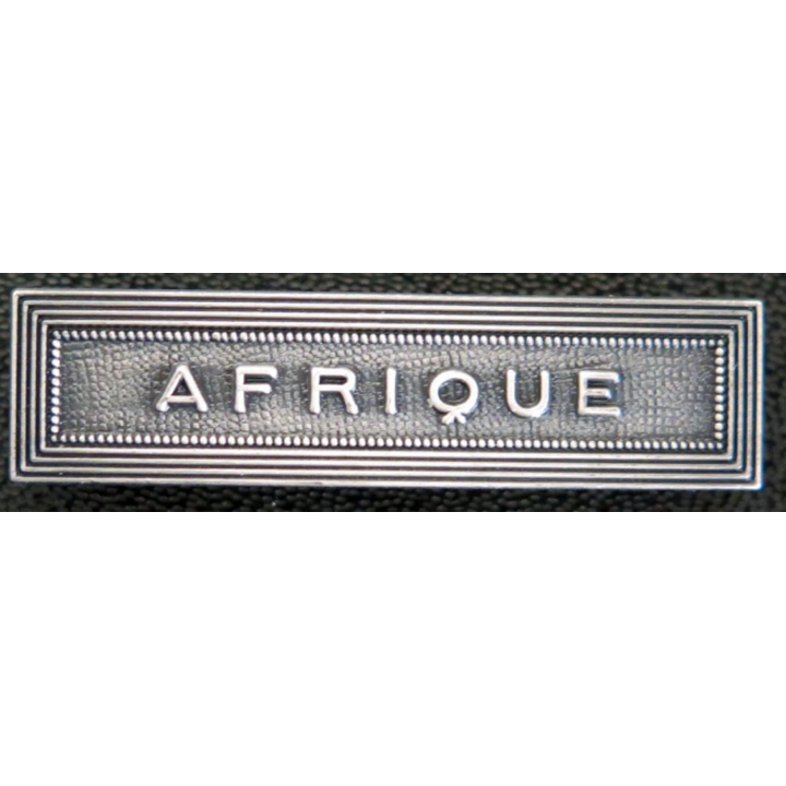 Barrette " AFRIQUE " en métal argenté