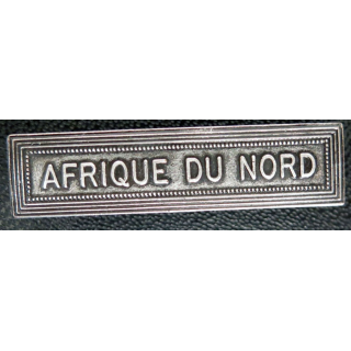 Barrette " AFRIQUE DU NORD " en métal argenté