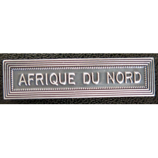 Barrette " AFRIQUE DU NORD " en métal argenté