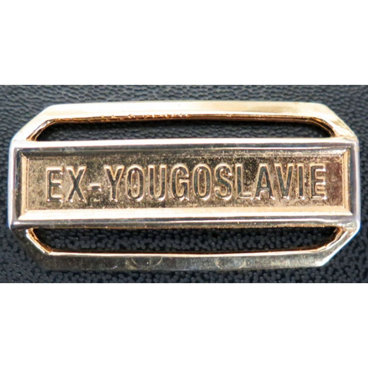 Barrette " EX-YOUGOSLAVIE " en métal doré