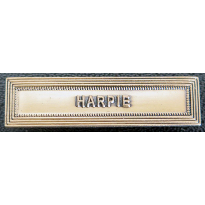 Barrette " HARPIE " en métal doré