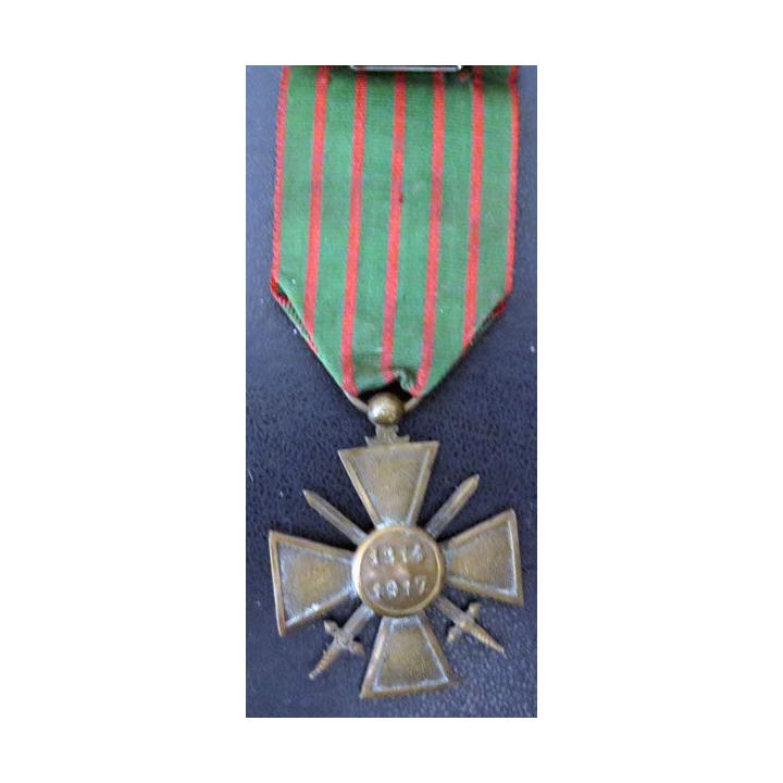 Croix de guerre 1914-1917 avec trois citations ( étoiles de bronze)