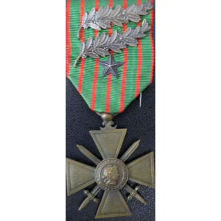 Croix de guerre 1914-1915 avec 3 citations 2 palmes et 1 étoile bronze