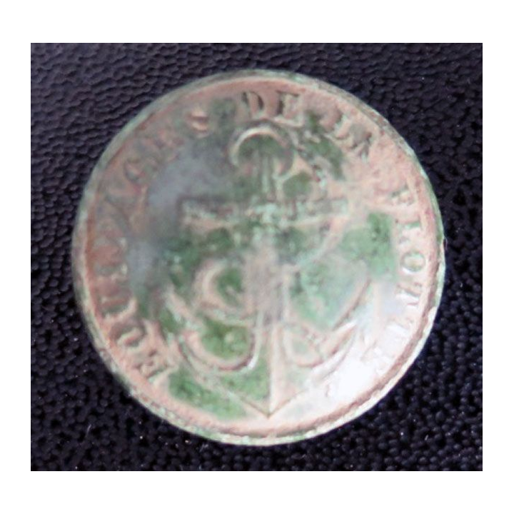 Vieux bouton d'équipage de la flotte 1° empire diamètre 2,2 cm