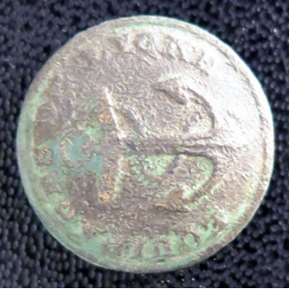 Vieux bouton d'équipage de ligne du 1° empire Français  diam 1,8 cm