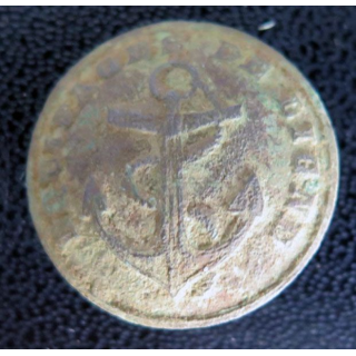 Vieux bouton d'équipage de ligne du 1° empire Français diamètre 2,2 cm