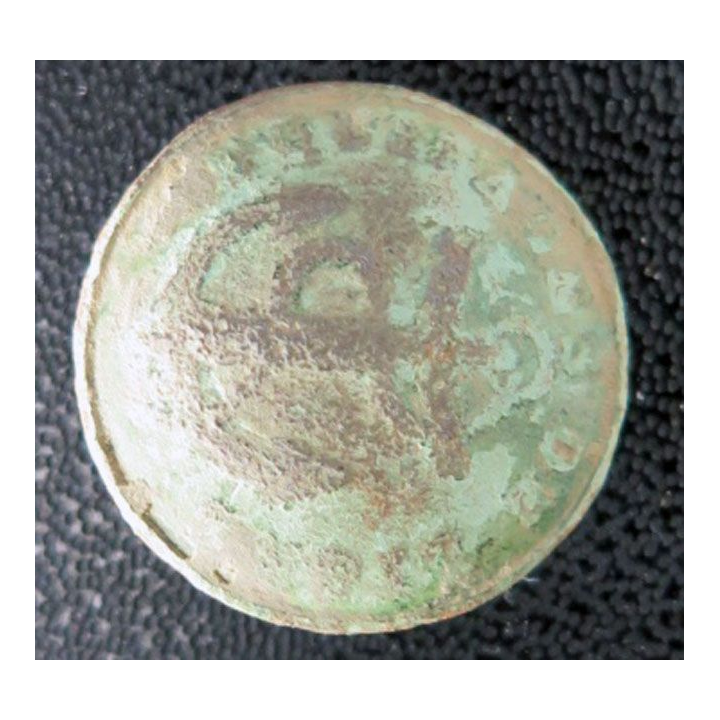 Vieux bouton d'équipage de ligne du 1° empire Français diamètre 2,2 cm