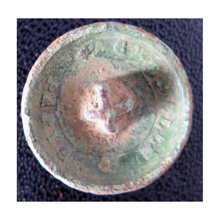 Vieux bouton d'équipage de ligne du 1° empire Français diamètre 2,2 cm