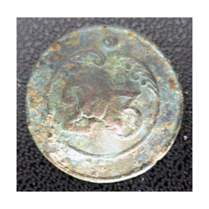 Vieux bouton du 23° RI du 1° empire Français diamètre 2,3 cm marqué 23