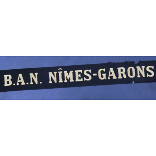MARINE : bande de bachi de marin " B.A.N NÎMES-GARONS " longueur 58 cm