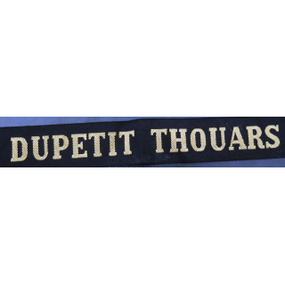 MARINE : bande de bachi de marin " DUPETIT THOUARS " longueur 70 cm