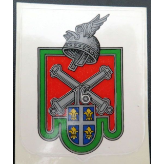16° RA : Autocollant du 16° régiment d'artillerie 7 x 9 cm