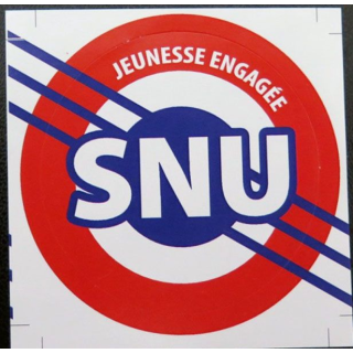 Autocollant SNU Jeunesse engagée 6 x 6 cm (Diam 5 cm)
