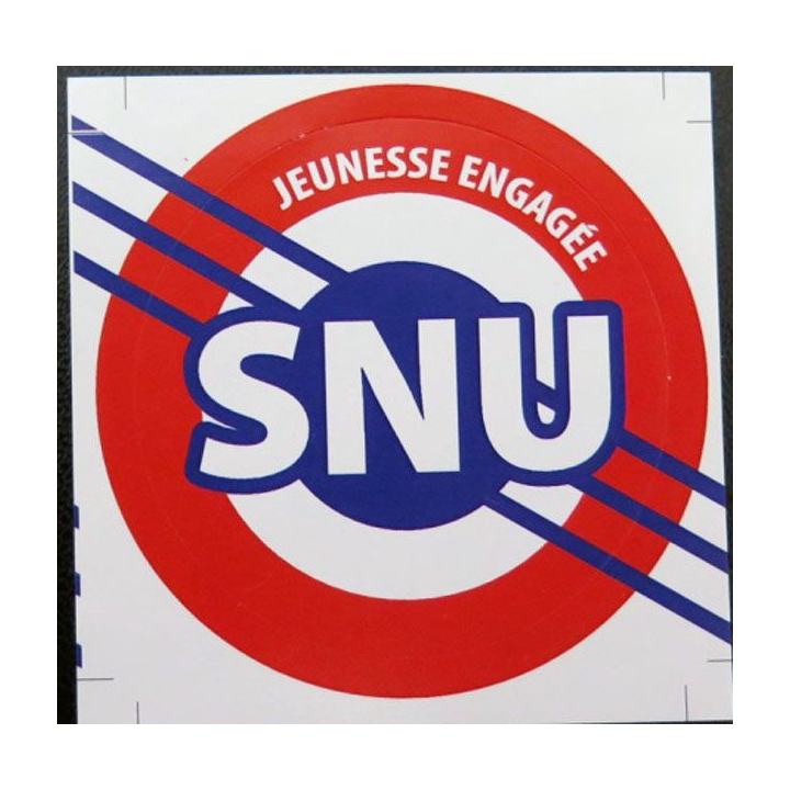 Autocollant SNU Jeunesse engagée 6 x 6 cm (Diam 5 cm)