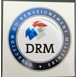DRM : Autocollant de la direction du renseignement militaire (Diam 8 cm)