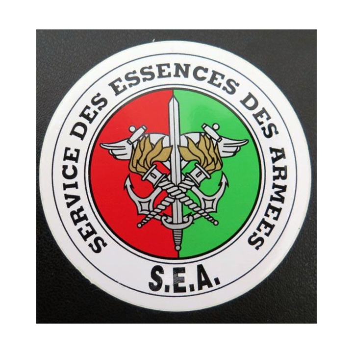 SEA : Autocollant du service des essences des armées  (Diam 7 cm)