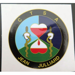 CTSA : Autocollant du centre de transfusion sanguine des armées  (Diam 8 cm)