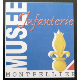 Autocollant du musée de l'infanterie de M/ontpellier 6 x 5,5 cm