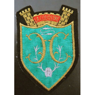 35° CC : insigne tissu de la 35° Compagnie de camp de La Courtine 11 x 8 cm