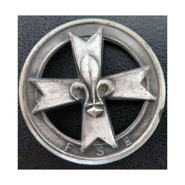 FSE : insigne métallique de béret de la fédération des scouts d'Europe