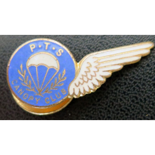 PTS : insigne miniature du PTS Canopy Club de fabrication Miller Branston émail