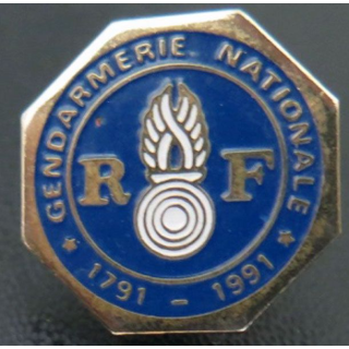 Pin's Gendarmerie : pin's de la gendarmerie nationale 1791 - 1991 Logo Motiv