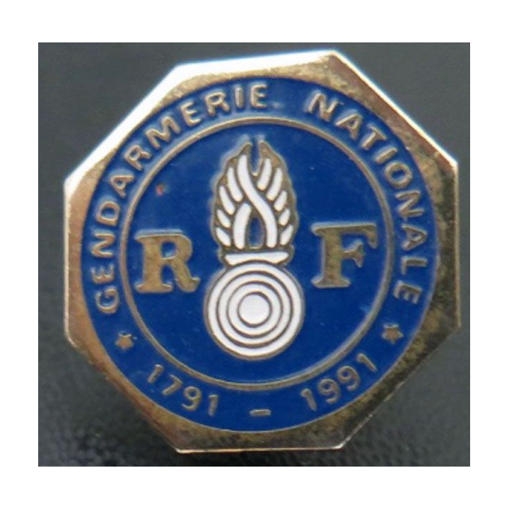 Pin's Gendarmerie : pin's de la gendarmerie nationale 1791 - 1991 Logo Motiv