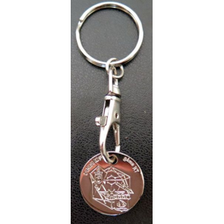8° RT DIRISI : porte clefs jeton de caddie de la DIRISI 