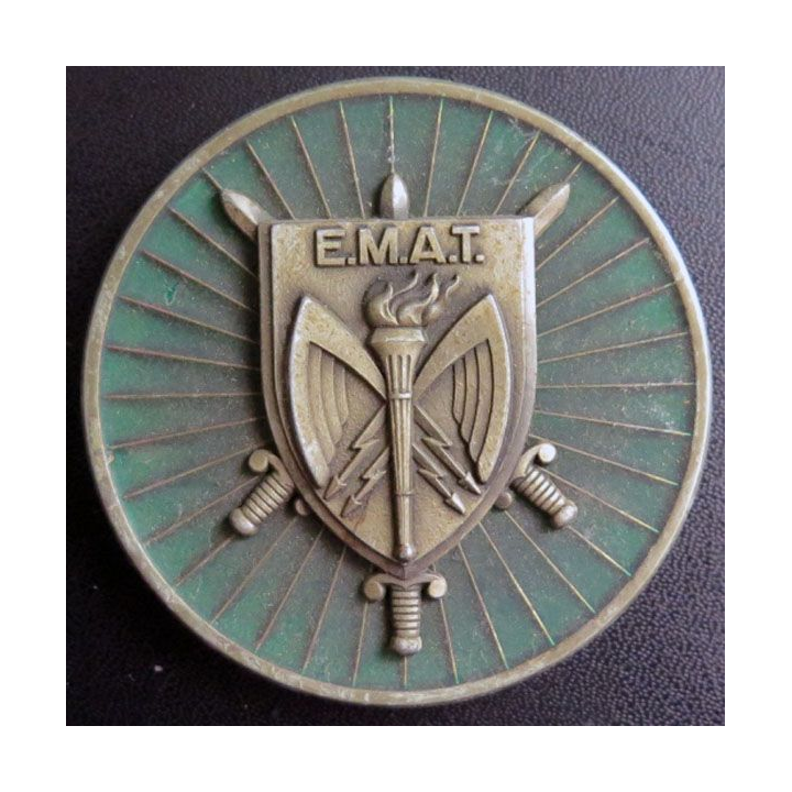 EMAT : plaque de l'Etat Major de l'armée de terre de diamètre 7 cm