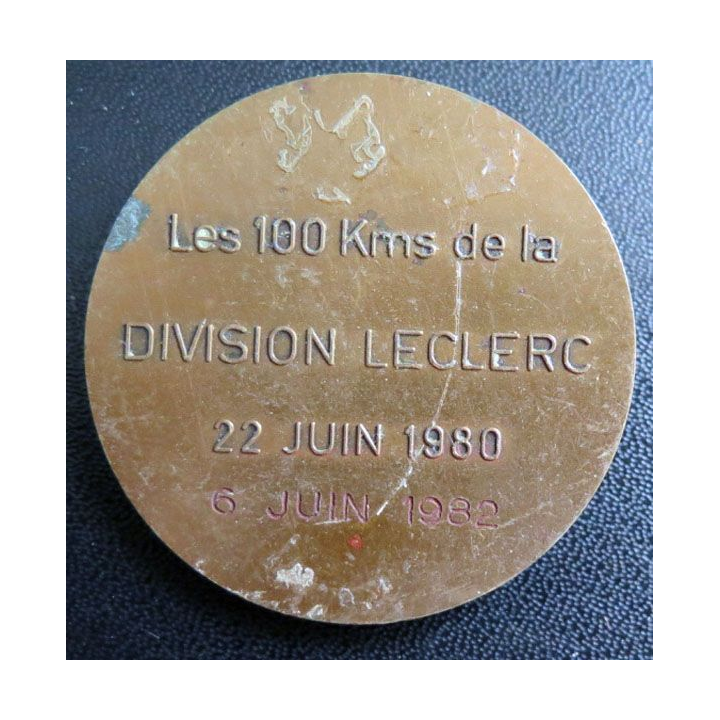 Plaque des 100 kms de la Division Leclerc du 6 juin 1982 