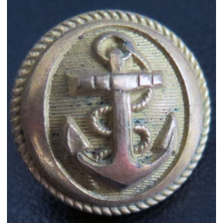 bouton marine diamètre 2 cm strié  époque 3° république A.M & Cie 19 M