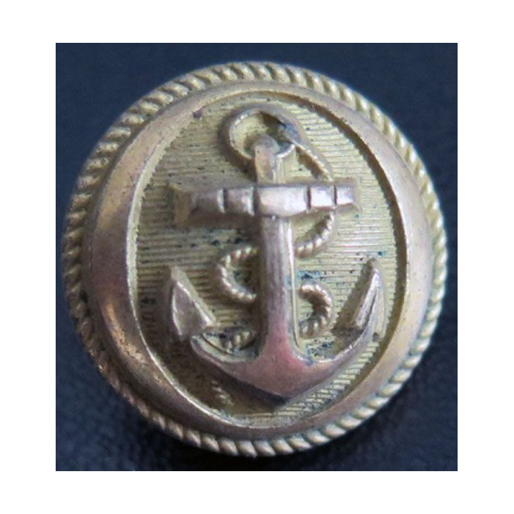 bouton marine diamètre 2 cm strié  époque 3° république A.M & Cie 19 M