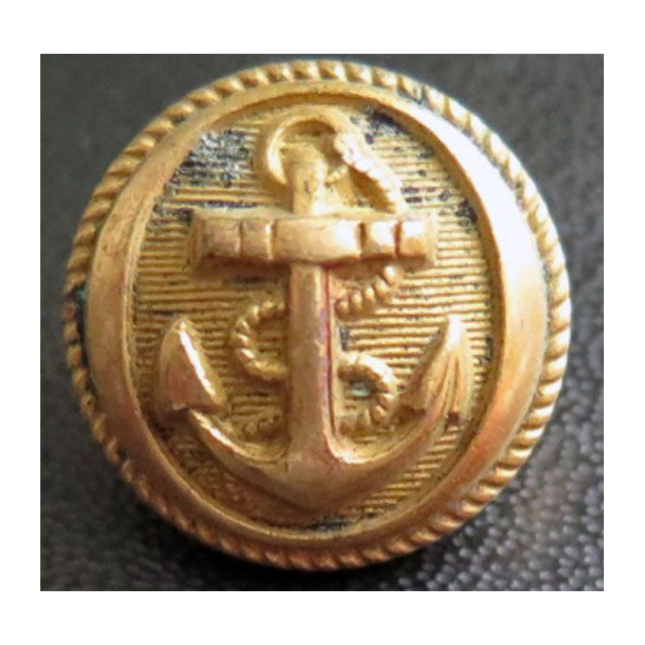 Vieux bouton de la marine strié  époque 3° république A.M & Cie