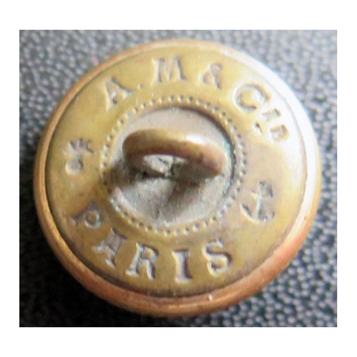 Vieux bouton de la marine strié  époque 3° république A.M & Cie