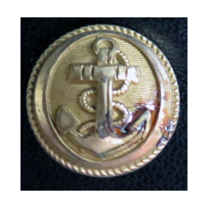 Vieux bouton de la marine strié  époque 3° république Chapsal Michaud