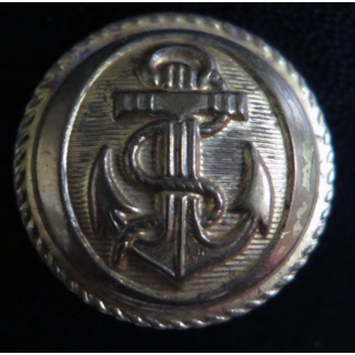 Vieux bouton de la marine diamètre 2,2 cm strié  époque 3° république