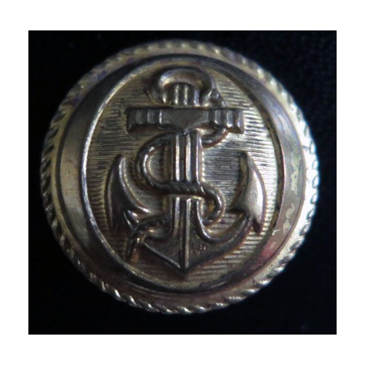 Vieux bouton de la marine diamètre 2,2 cm strié  époque 3° république