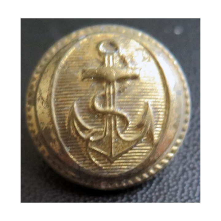 Vieux bouton de la marine diamètre 2,2 cm strié  époque 3° république